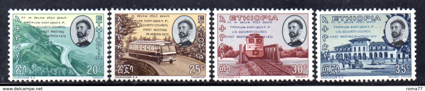 ETP174 - ETIOPIA 1972 ,  Yvert  N. 614/617 *** MNH - Ethiopia