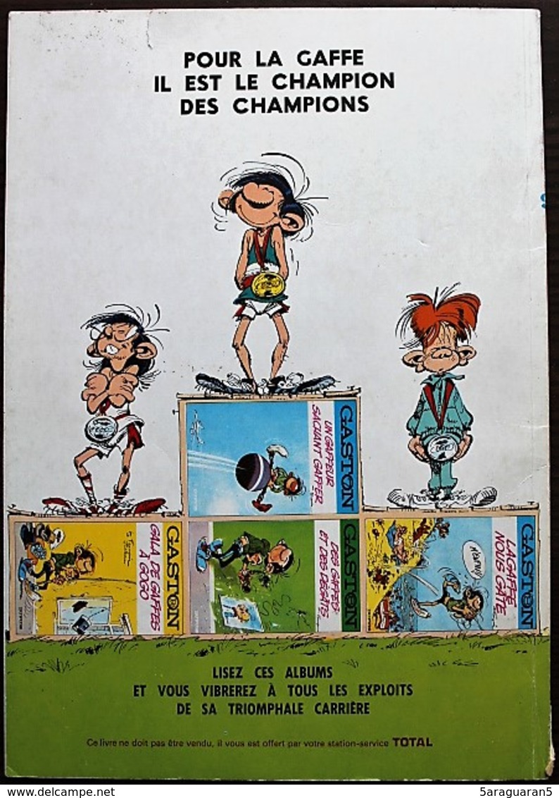 BD GASTON - 9 - Le Cas Lagaffe - Rééd. Publicitaire Total 1972 - Gaston