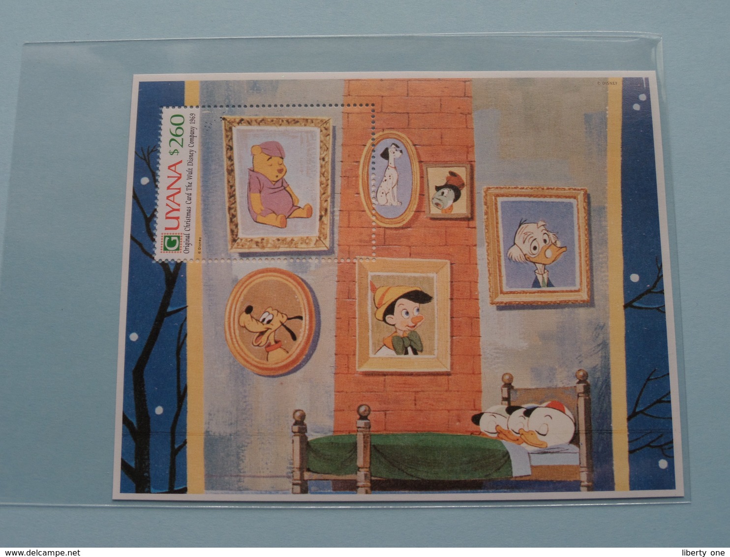 GUYANA ( $ 260 ) Original Christmas Card The Walt Disney Company 1969 > Issue WP3 Number 0385 ( Zie Foto's ) ! - Guyane (1966-...)