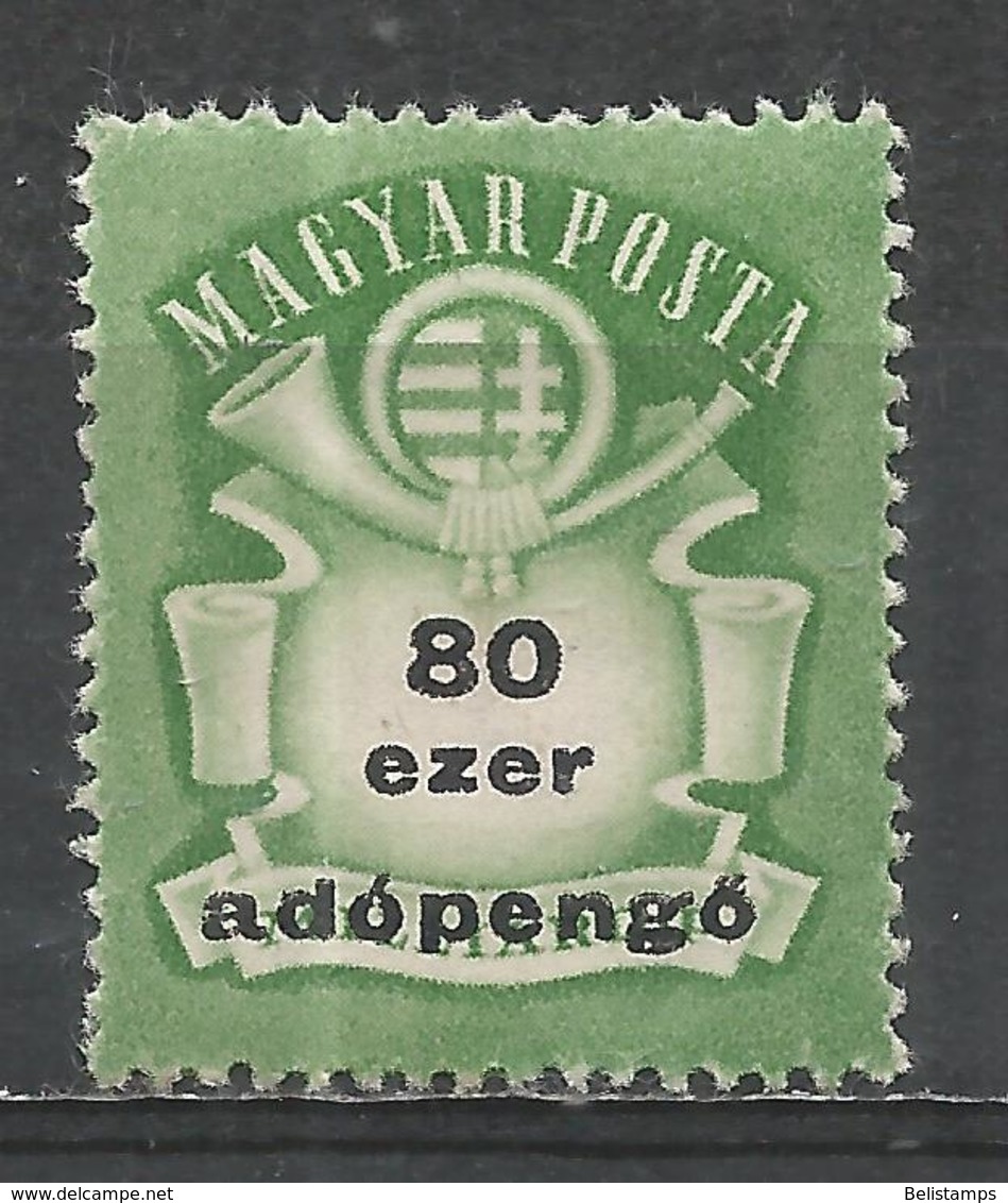 Hungary 1946. Scott #779 (M) Arms And Post Horn - Neufs