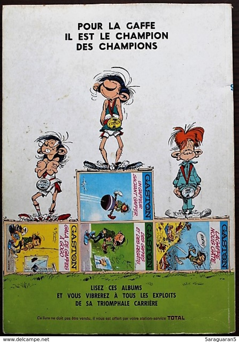 BD GASTON - 9 - Le Cas Lagaffe - Rééd. Publicitaire Total 1972 - Gaston