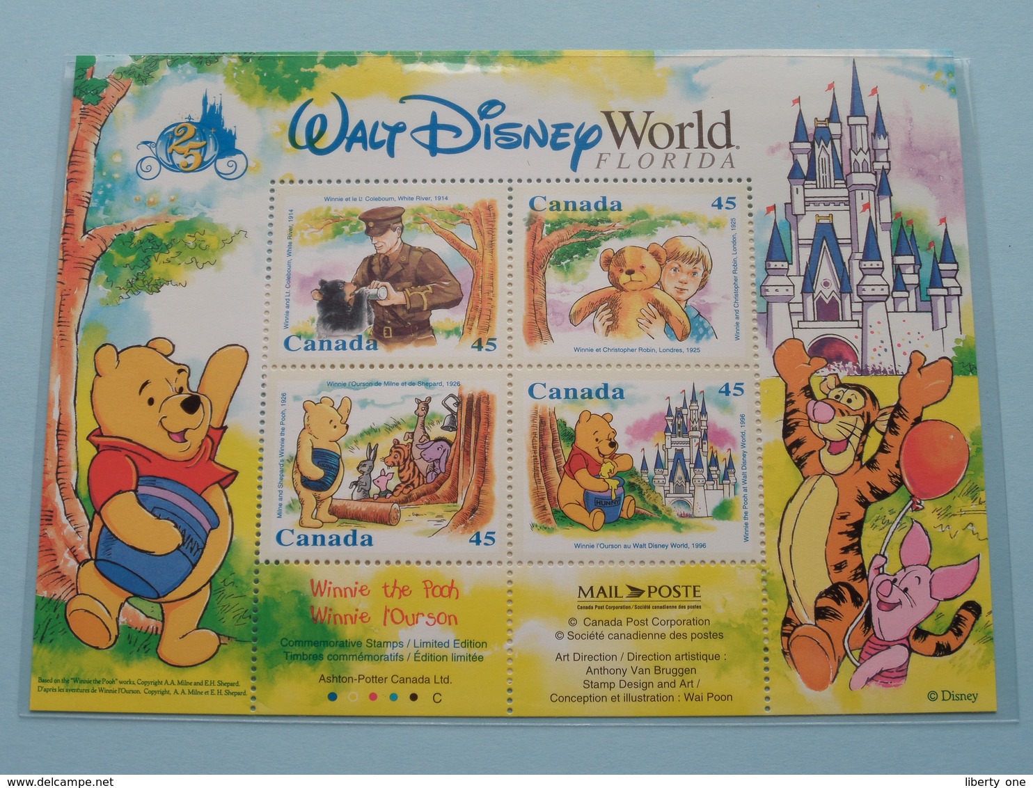WINNIE The POOH ( CANADA ) The Walt Disney World FLORIDA > Issue WSS Number 2168 ( Zie Foto's ) ! - Hojas Bloque