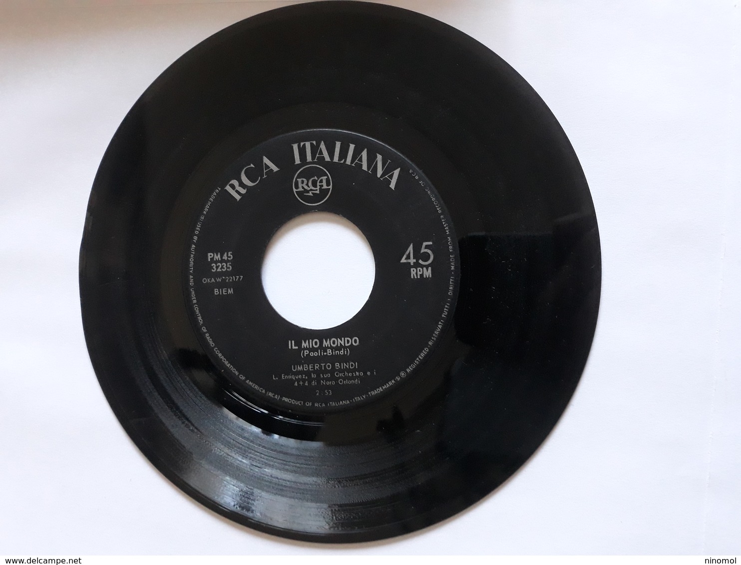 Umberto Bindi  -  Il Mio Mondo   RCA PM 3235;   Anno 1963. - Disco, Pop