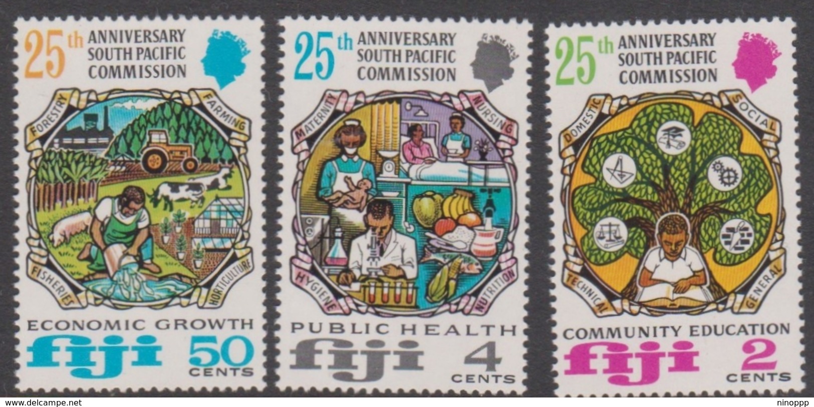 Fiji SG 454-456 1972 25th Anniversary Of South Pacific Commission, Mint Never Hinged - Fiji (1970-...)