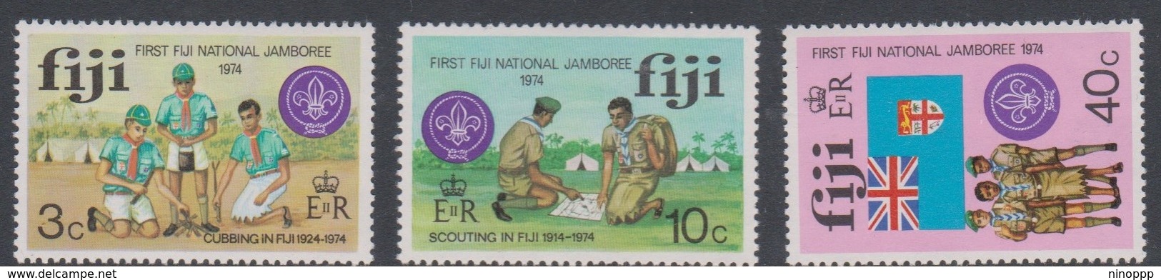 Fiji SG 499-501 1974 First National Scout Jamboree, Mint Never Hinged - Fiji (1970-...)