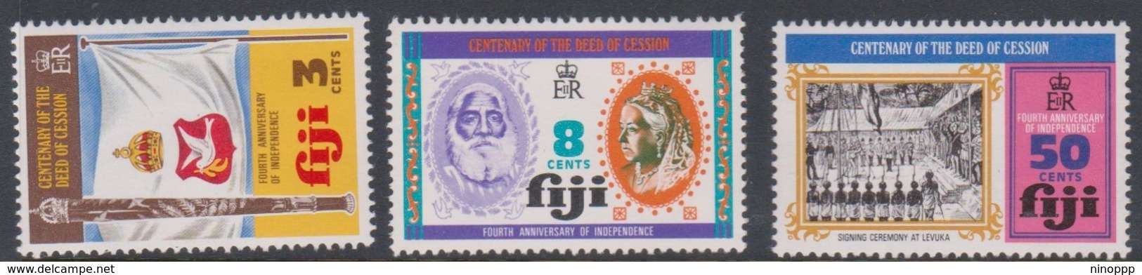 Fiji SG 502-504 1974 Deed Cession Centenary, Mint Never Hinged - Fiji (1970-...)