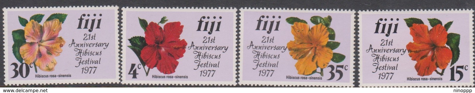 Fiji SG 541-544 1977 21st Anniversary Hibiscus Festival, Mint Never Hinged - Fiji (1970-...)