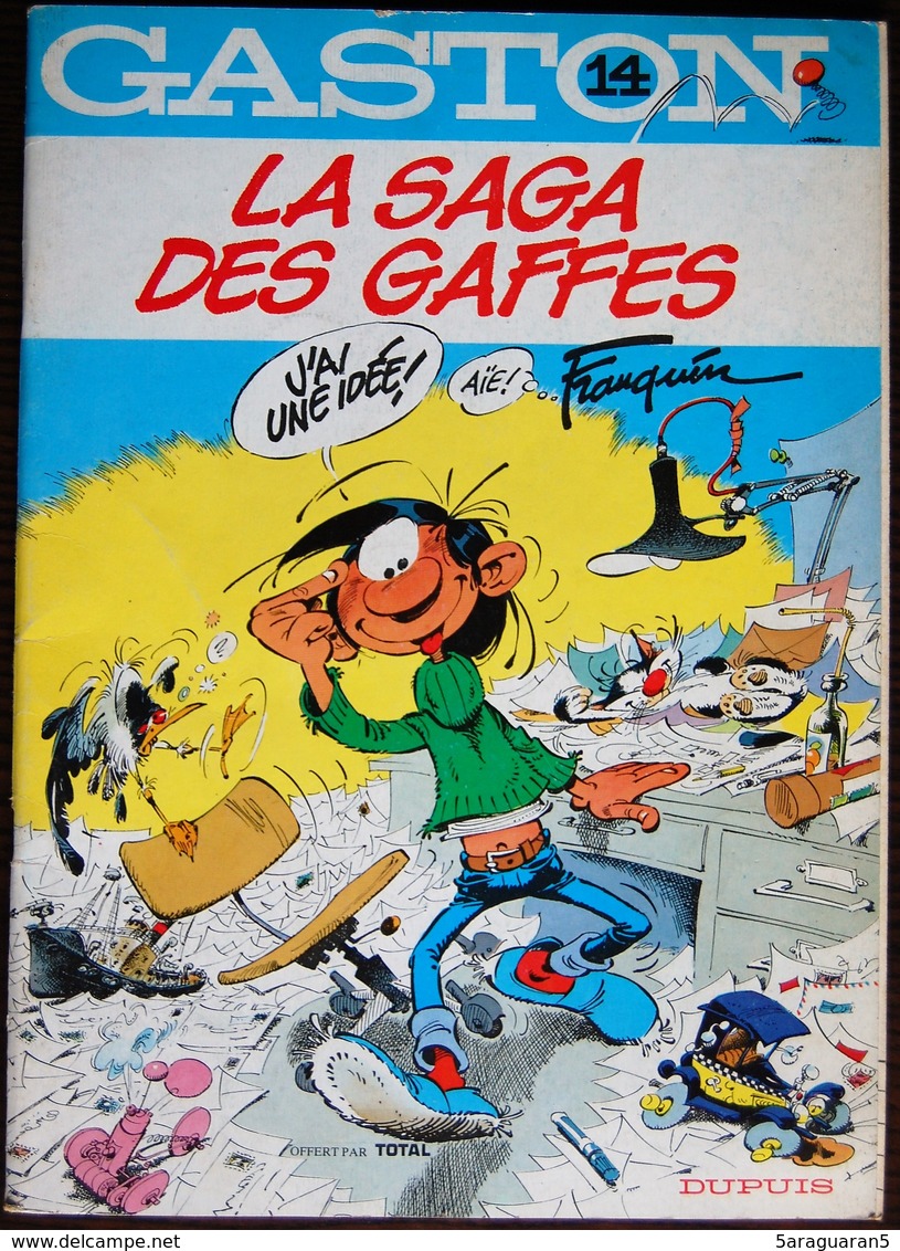 BD GASTON - 14 - La Saga Des Gaffes - Rééd. Publicitaire Total 1988 - Gaston