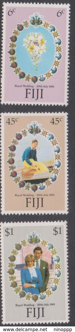 Fiji SG 612-614 1981 Royal Wedding, Mint Never Hinged - Fidji (1970-...)