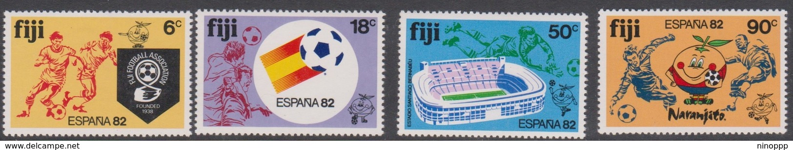 Fiji SG 636-639 1982 World Cup Football Championship, Mint Never Hinged - Fiji (1970-...)