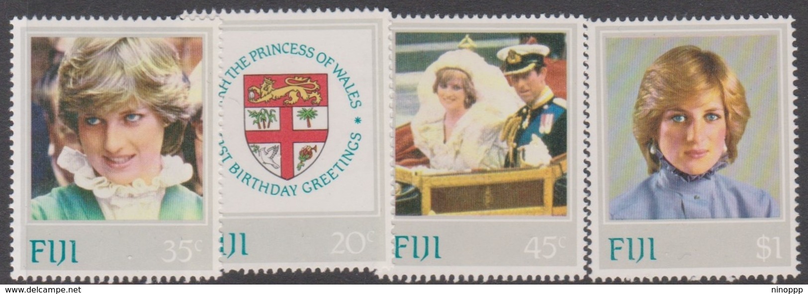 Fiji SG 640-643 1982 21st Birthday Princess Of Wales, Mint Never Hinged - Fiji (1970-...)