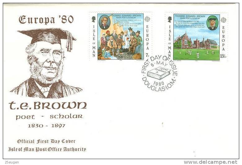 ISLE OF MAN 1980 EUROPA CEPT FDC - 1980