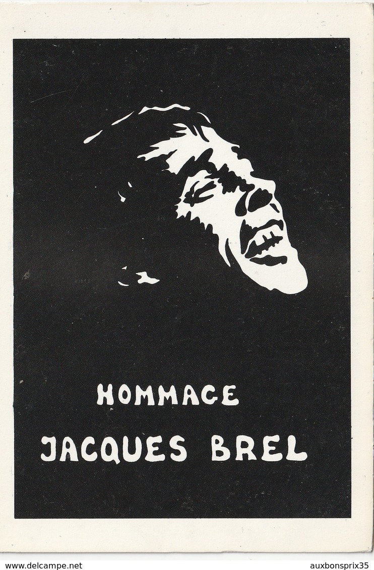 HOMMAGE JACQUES BREL - DESSIN J. LARDIE - Chanteurs & Musiciens