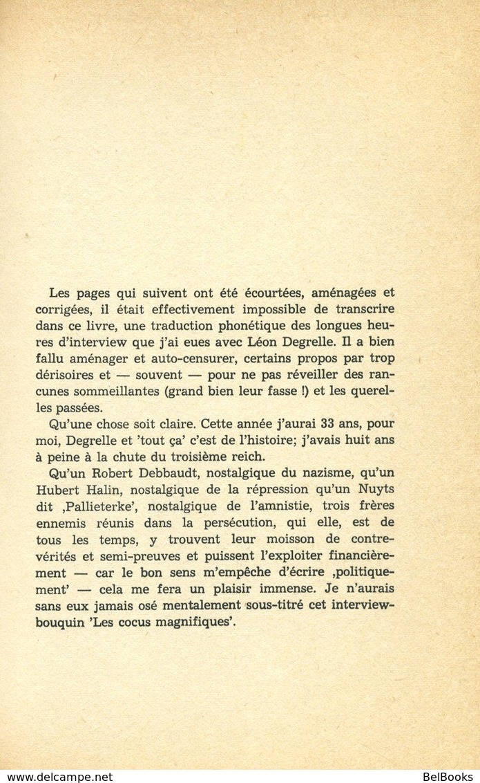 Léon Degrelle - Face à Face Avec Le Rexisme - Wim Dannau - 1971 - Geschichte