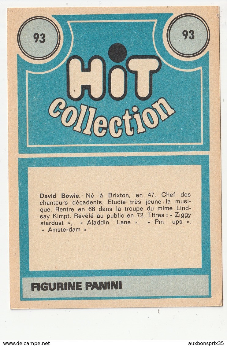 IMAGE PANINI - HIT COLLECTION 1974 - DAVID BOWIE - Albums & Catalogues