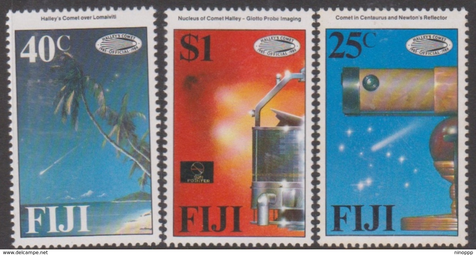 Fiji SG 738-740 1986 Halley's Comet, Mint Never Hinged - Fiji (1970-...)