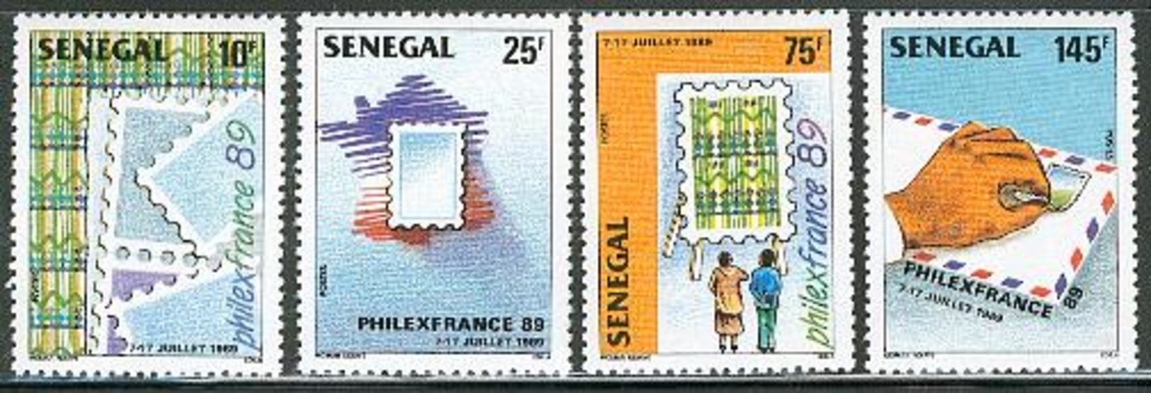 SENEGAL, 1989 PhilexFrance'89 4v MNH - Senegal (1960-...)