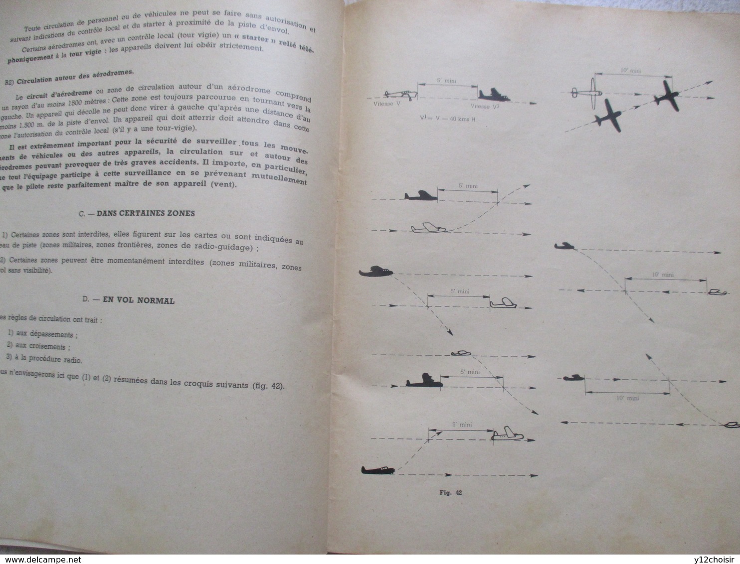 FASCICULE 1950 AVIATION CIVILE COMMERCIALE GEOGRAPHIE & NAVIGATION AU B.E.S.A. AERONAUTIQUE MARRAKECH AVORD IMP. ROANNE