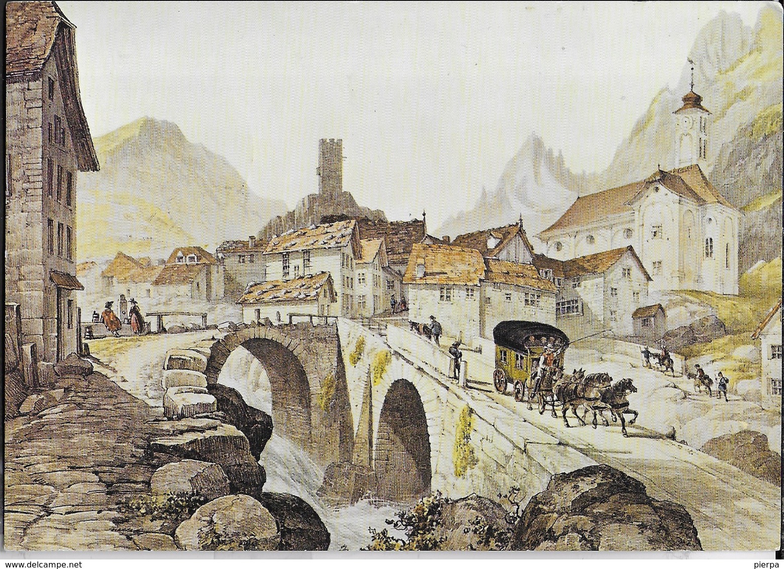 GEORGE BARNARD - 1843 POSTA DEL SAN GOTTARDO - MUSEO BERNA - Poste & Postini