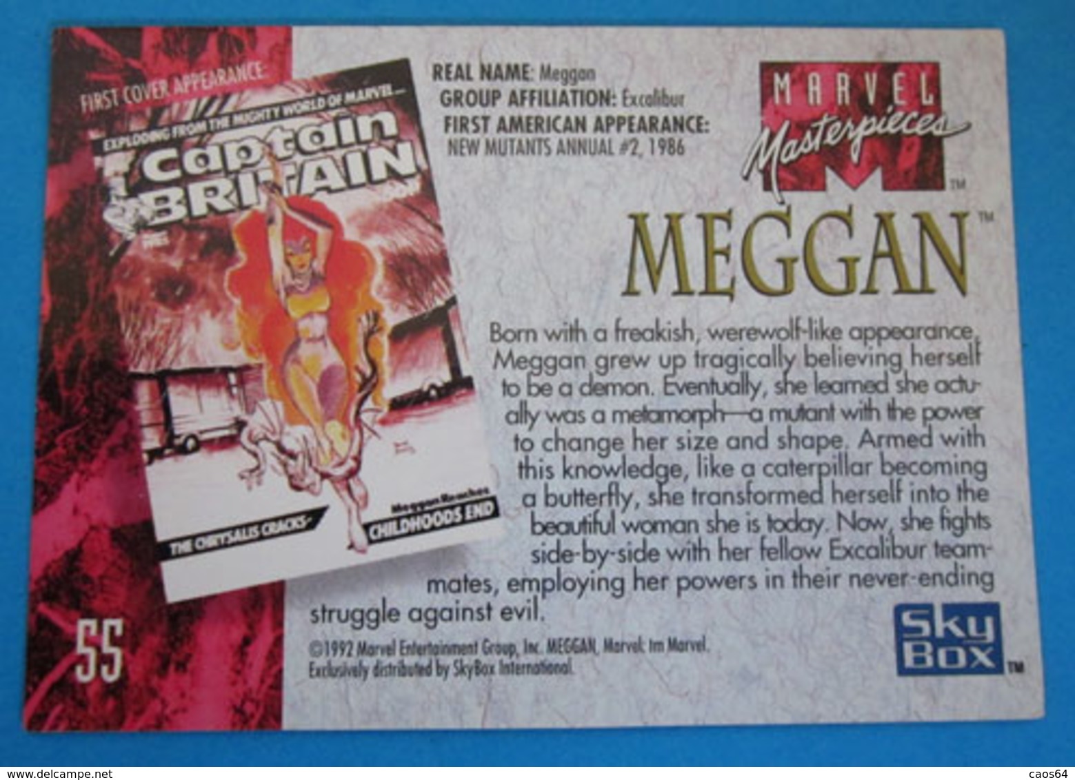 MEGGAN MUSKO MARVEL MASTERPIECES 1992 N 55 - Marvel