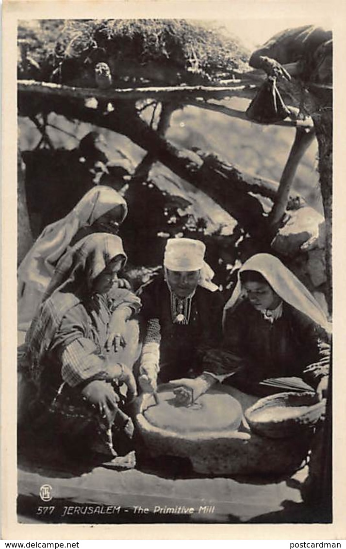 Jerusalem – The Primitive Mill – REAL PHOTO – Publ. Lehnert 577. - Israel