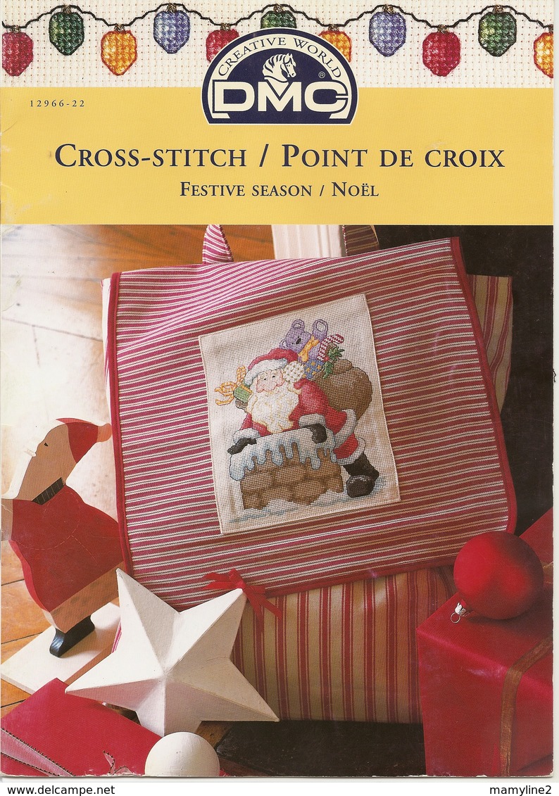 Lot De 4 Livrets DMC Point De Croix Sur Les Thèmes: Jardin, Noël, Bébé, Les Anges - Point De Croix