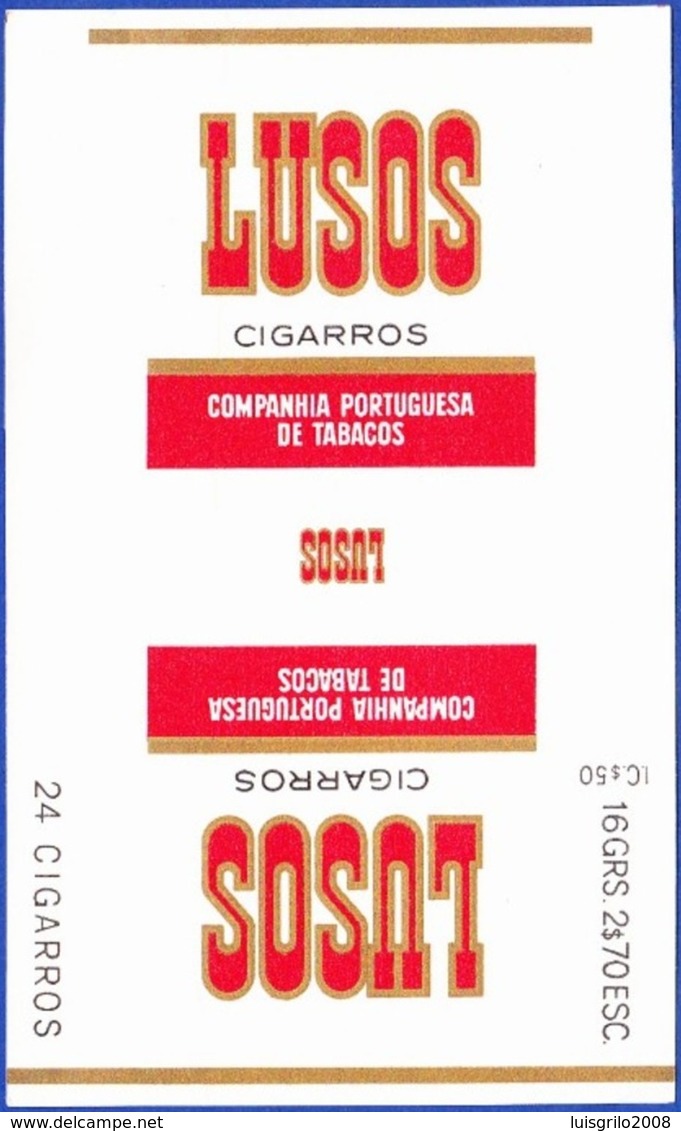 Portugal 1950 To 1960, Packet Of Cigarrettes - LUSOS / Companhia Portuguesa De Tabacos - Etuis à Cigarettes Vides