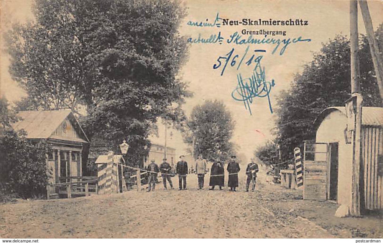 Poland - NEU SKALMIERSCHÜTZ - The Border - SEE POSTMARKS. - Polonia