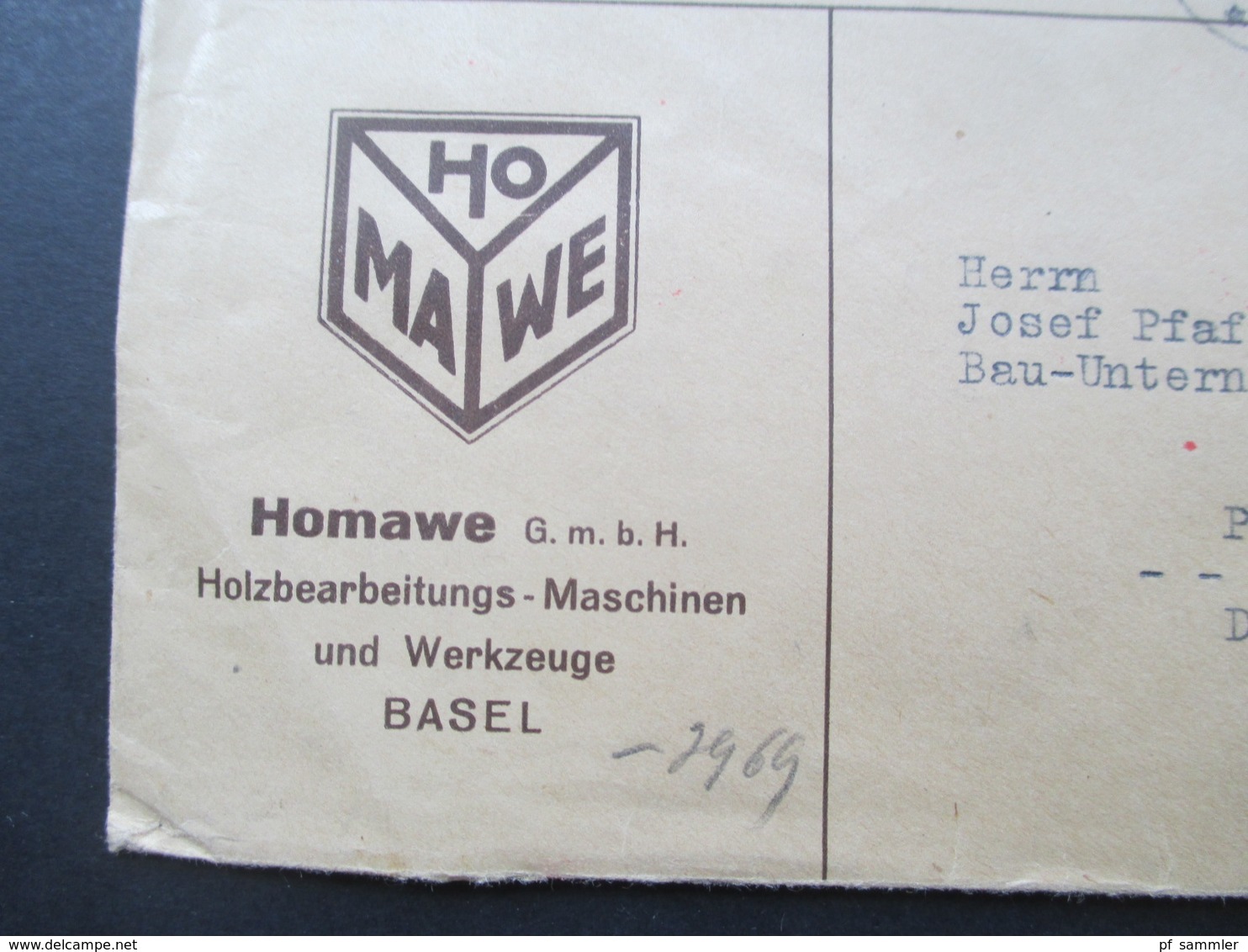 Schweiz 1942 Luftpost Firmenbrief Homawe Basel St. Clara Nach Passau Zensur OKW / Mehrfachzensur Der Wehrmacht - Covers & Documents