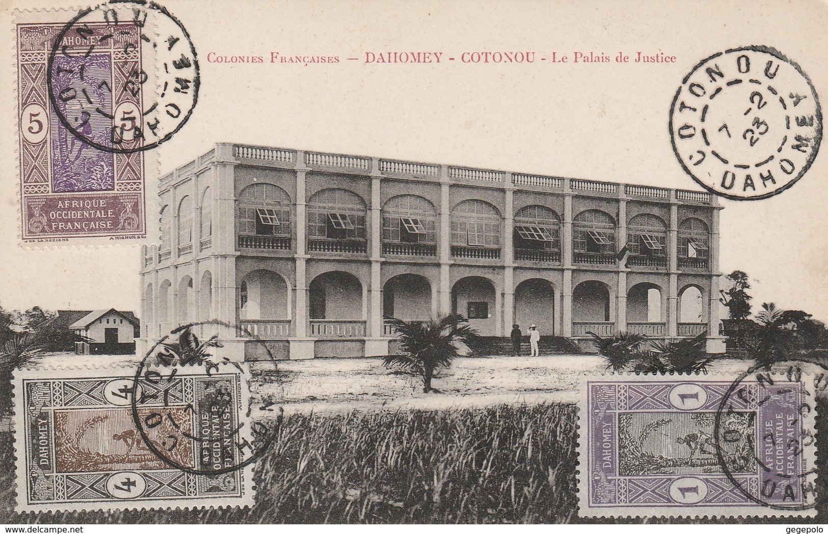 DAHOMEY - COTONOU - Le Palais De Justice En 1923 - Benin