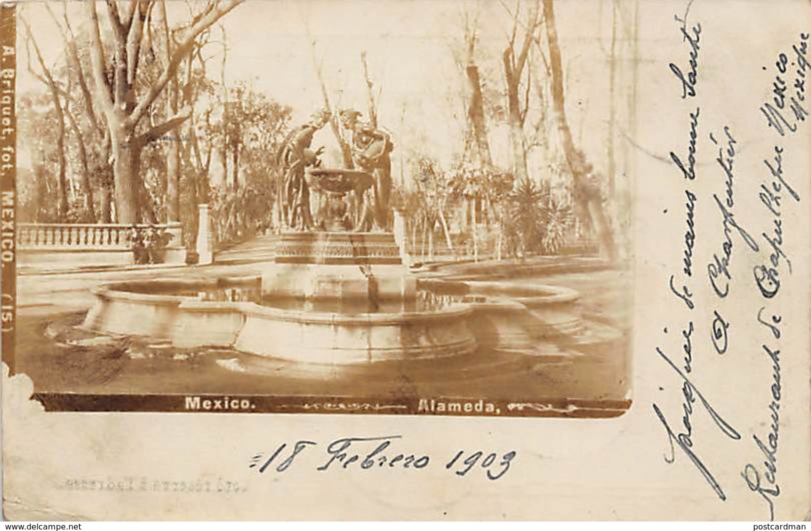 Ciudad Mexico - Alameda - REAL PHOTO - Publ. Briquet 15. - Mexiko