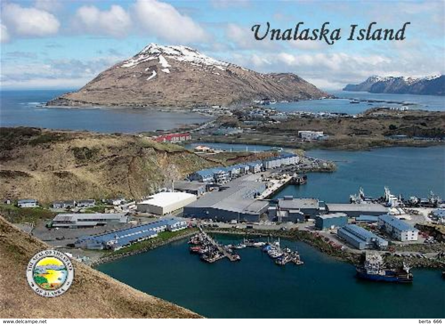 Alaska Unalaska Island Aerial View New Postcard - Other & Unclassified