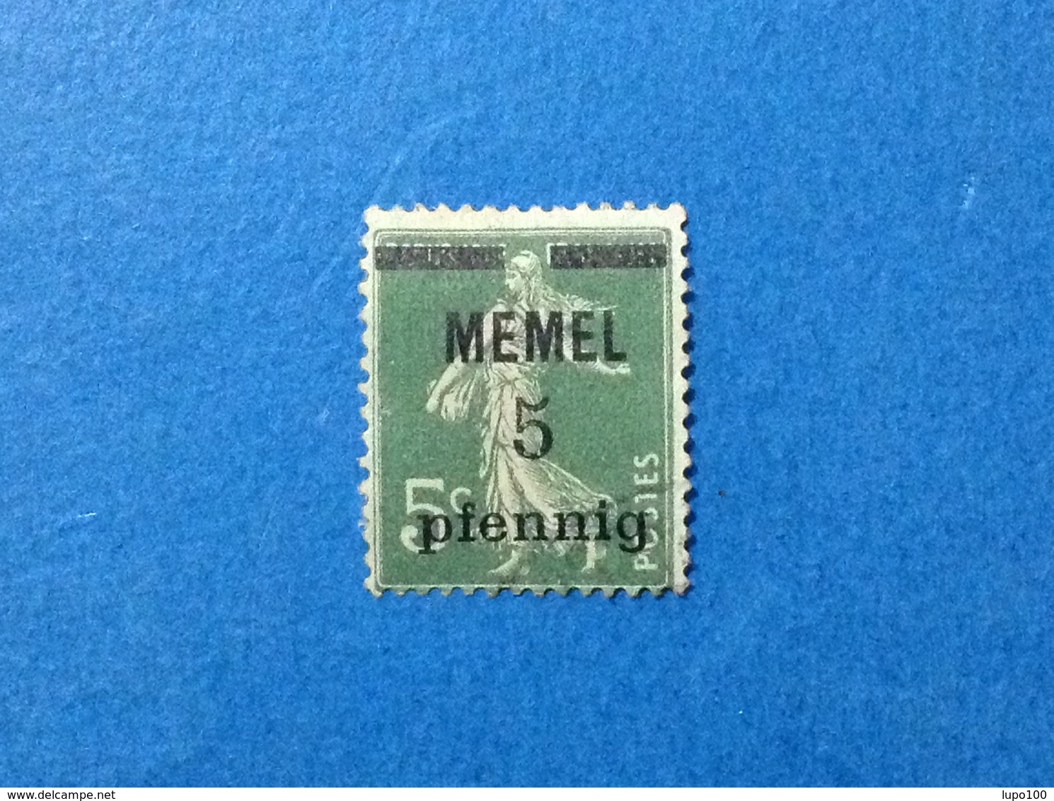 FRANCIA MEMEL 5 PFENNIG SU 5 C FRANCOBOLLO USATO STAMP USED - Usati