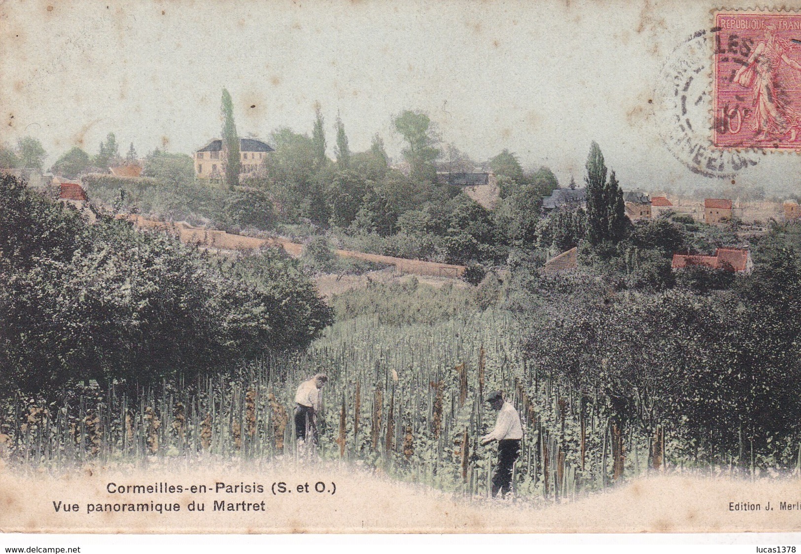 95 / CORMEILLES EN PARISIS / VUE PANORAMIQUE DU MARTRET / RARE ET JOLIE CARTE COLORUISEE - Cormeilles En Parisis