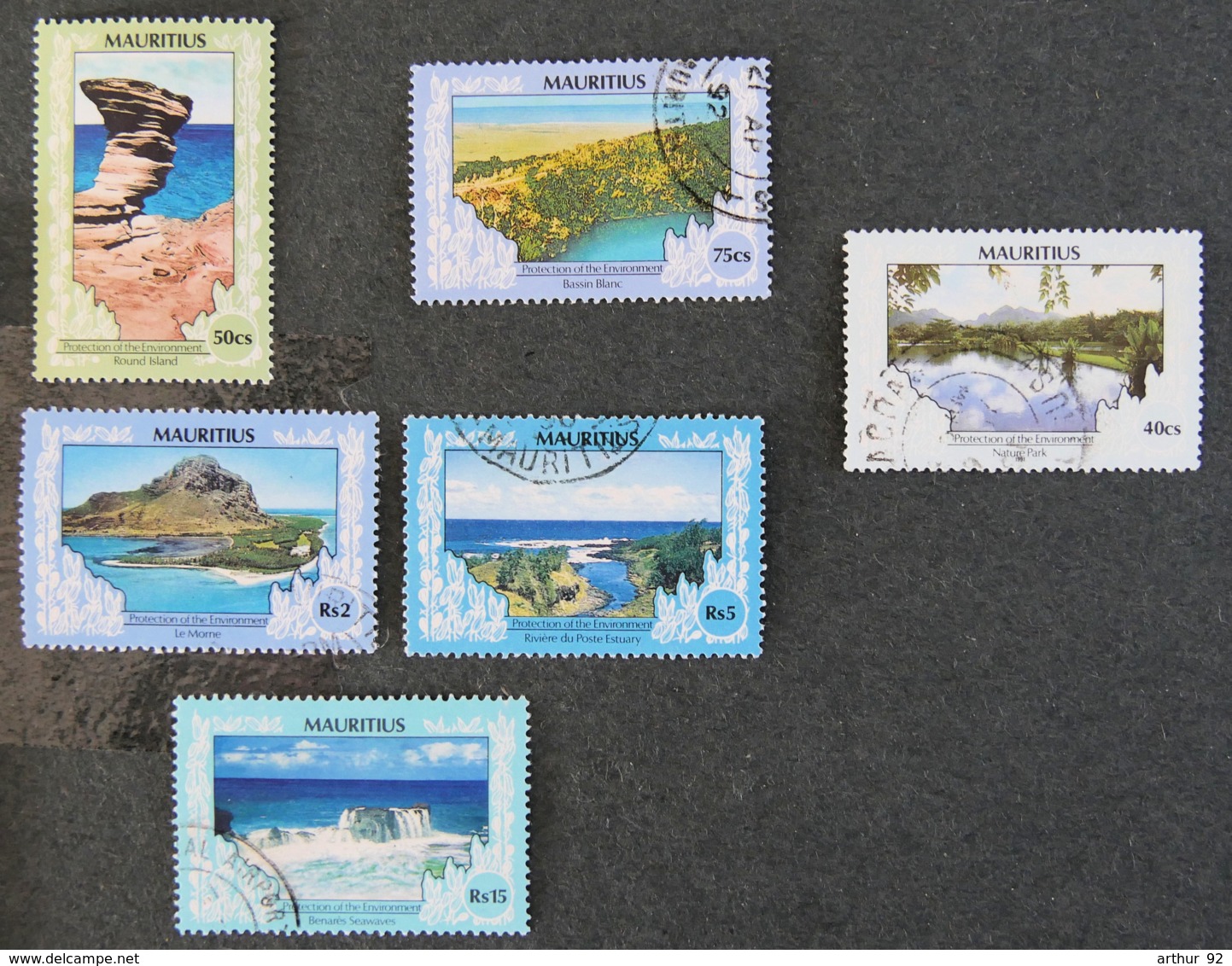 ILE MAURICE - MAURITIUS - 1991 - YT 753 + 760 à 764 - SERIE COURANTE - Mauritius (1968-...)