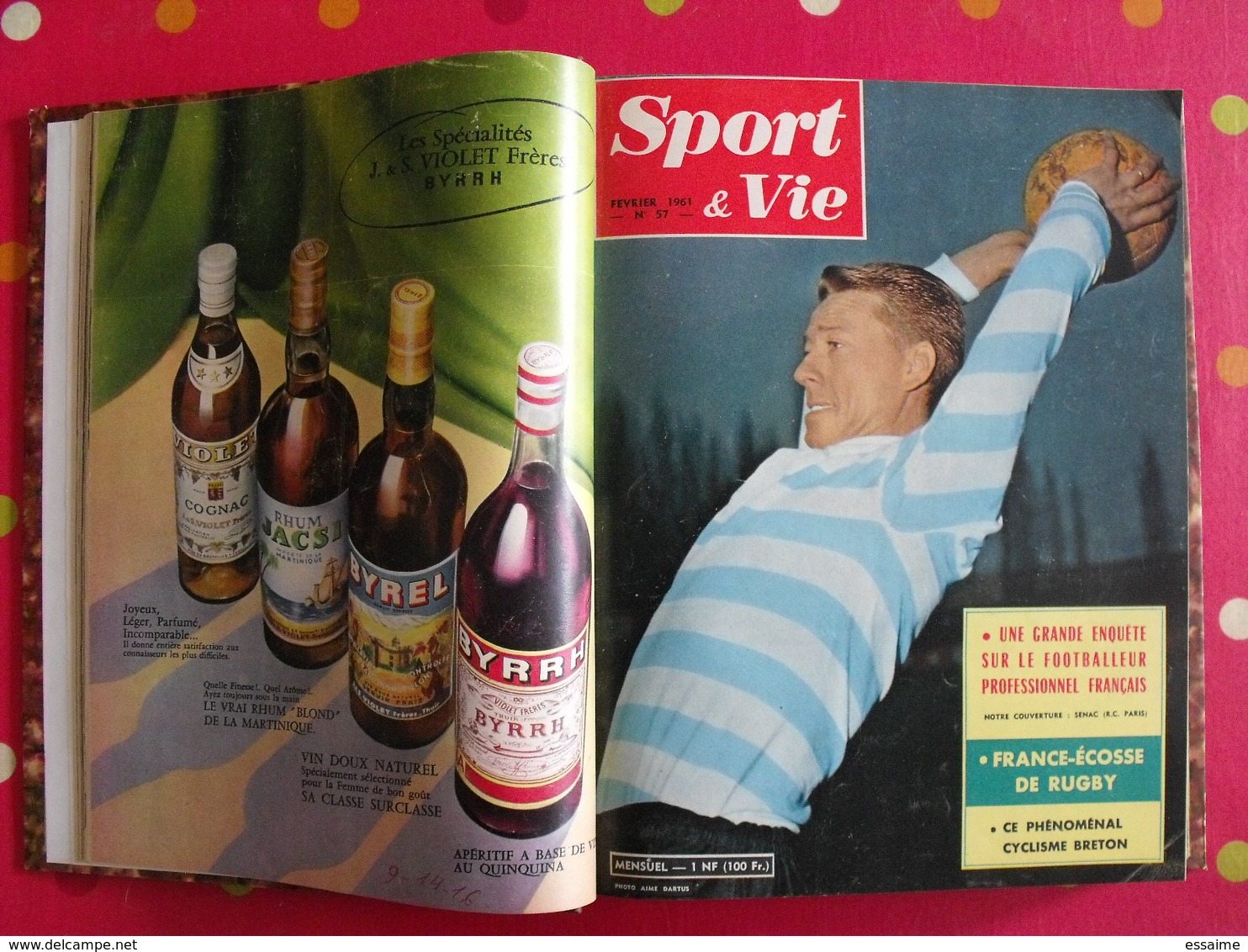 Reliure Recueil Mensuel Sport & Vie. 1961. 12 N° : 56 à 67. Tour De France Anquetil. Boxe Rugby Football Tennis - Sport