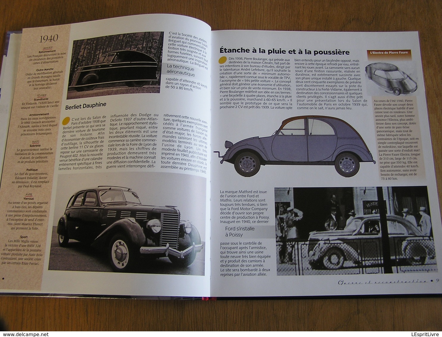 LA GRANDE HISTOIRE DE L'AUTOMOBILE 1940 1949 Guerre Et Reconstruction Auto VW Jeep Citroën Peugeot Ford Berliet Porsche - Auto