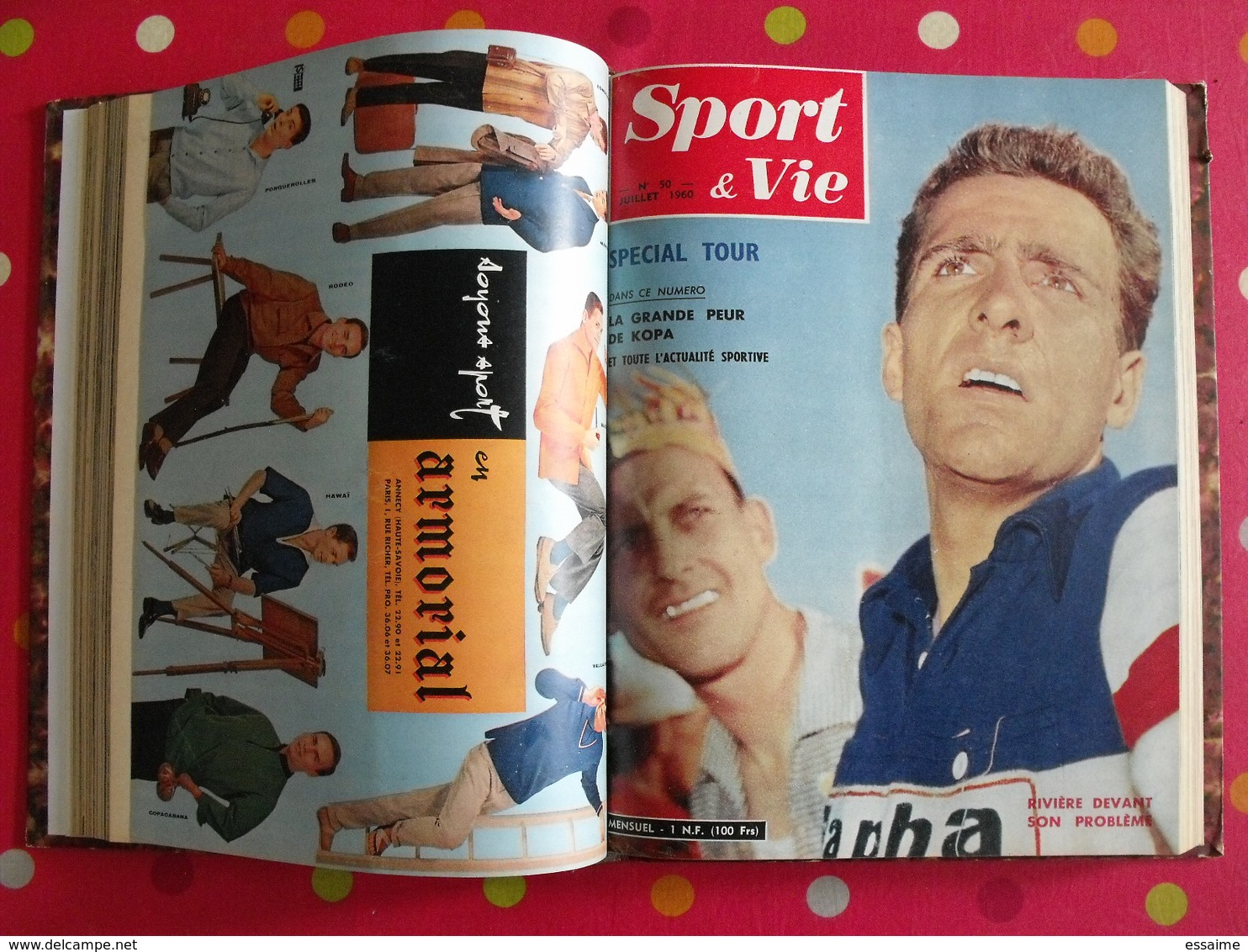 Reliure Recueil Mensuel Sport & Vie. 1960. 9 N° : 47 à 55. Tour De France Nencini. Boxe Rugby Football Tennis - Sport