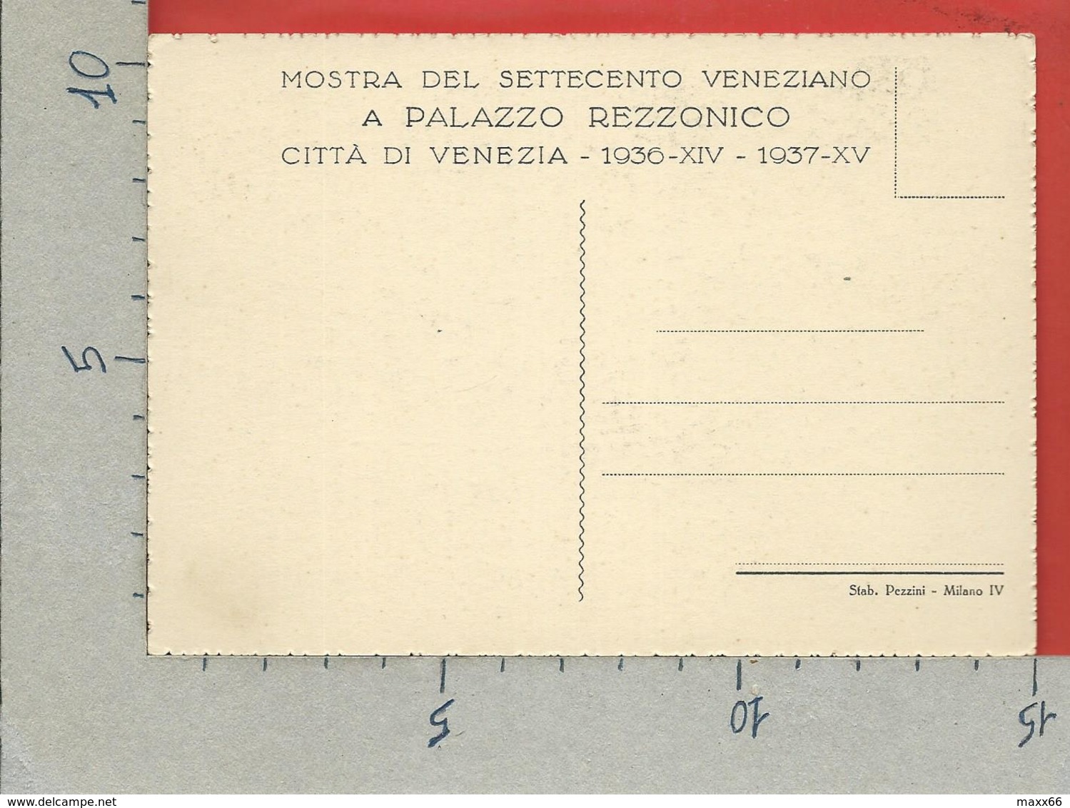 CARTOLINA NV ITALIA - 1936 Mostra Settecento Veneziano A Cà Rezzonico - VENEZIA - Sala Del BRUSTOLON - 10 X 15 - Esposizioni