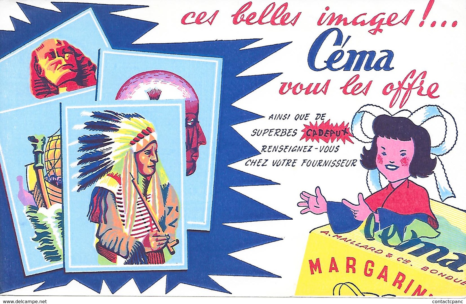 Margarine CEMA  - BUVARD  ( Format = 13,5cm X 21cm ) - Alimentare