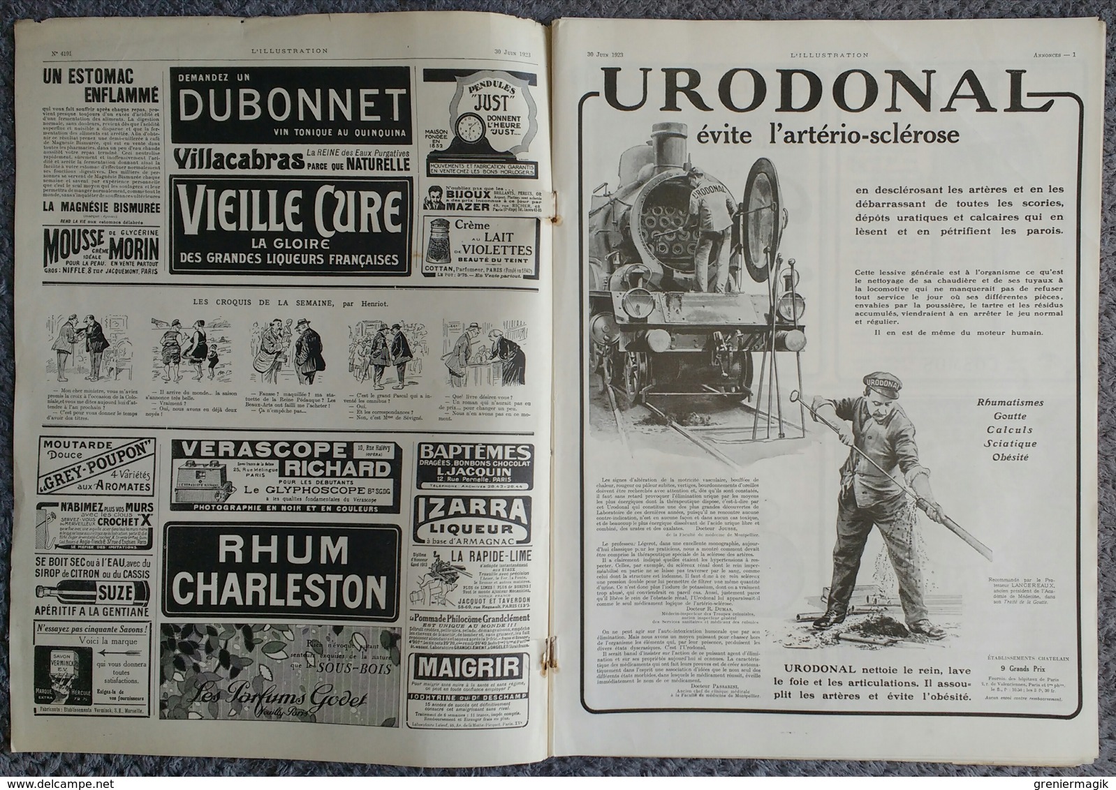 L'Illustration 4191 30 Juin 1923 Aéro-club De France SEM/Les Tanagras D'Arles/Etna/Stamboulisky/Parthenay/Finistère - L'Illustration