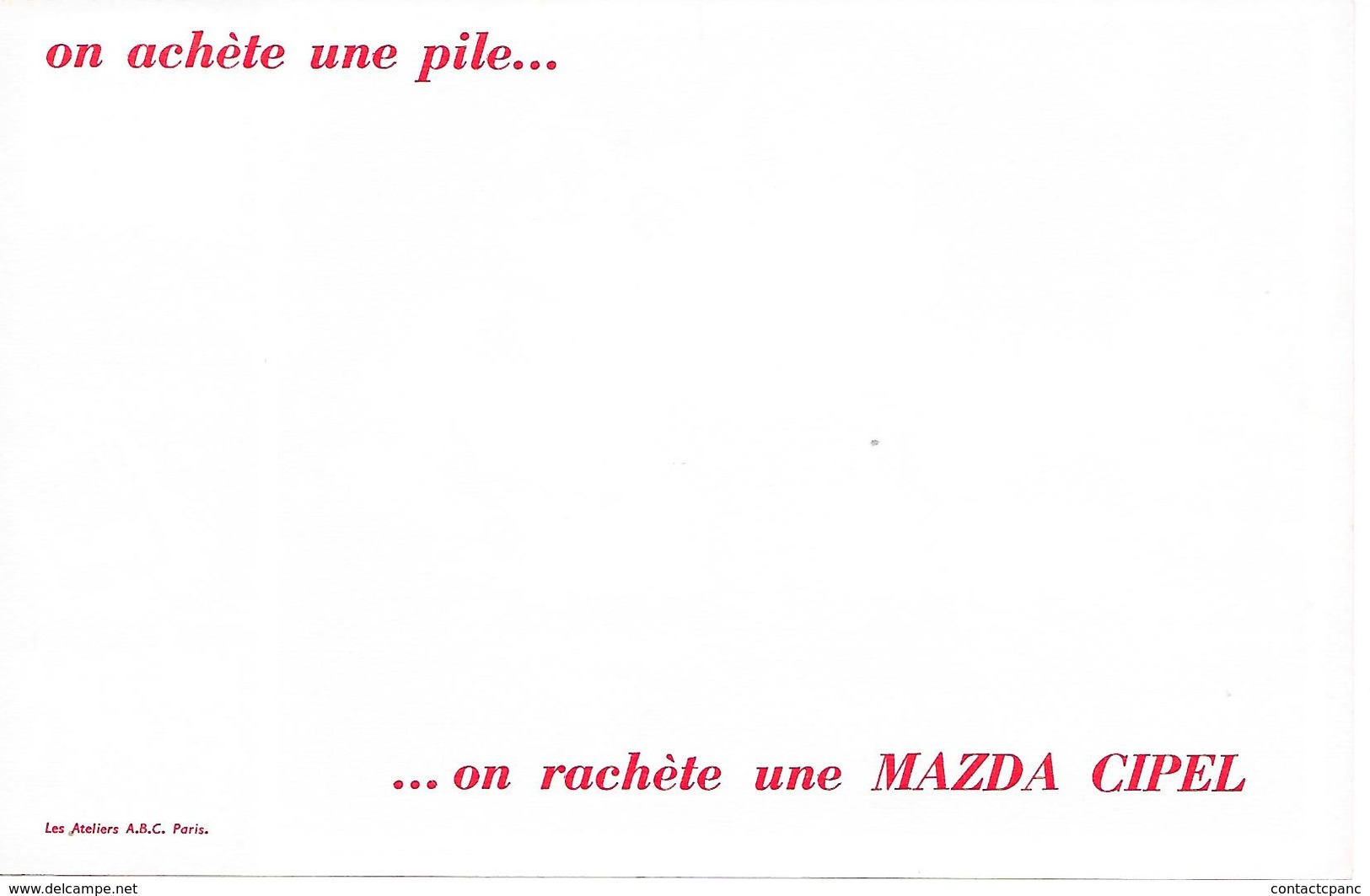 Pile MAZDA  -  Château De VILLARS - BUVARD  ( Format = 13,5cm X 21cm ) - Accumulators