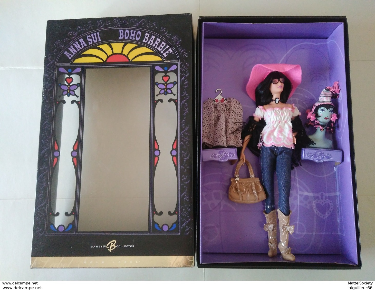 Barbie - POUPEE ANNA SUI BOHO Collector Gold Label 2005 Réf. J8514 BO Mattel - Barbie