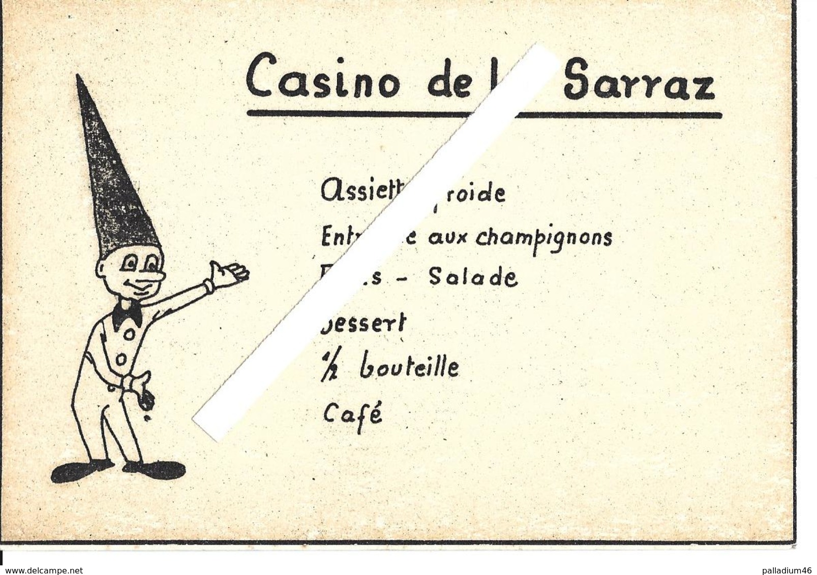 VAUD LAUSANNE CASINO DE LA SARRAZ SAPEURS-POMPIERS 1958 - SORTIE ANCIENNE II CP - AVEC MENU ET NOMS DES PARTICIPANTS - La Sarraz