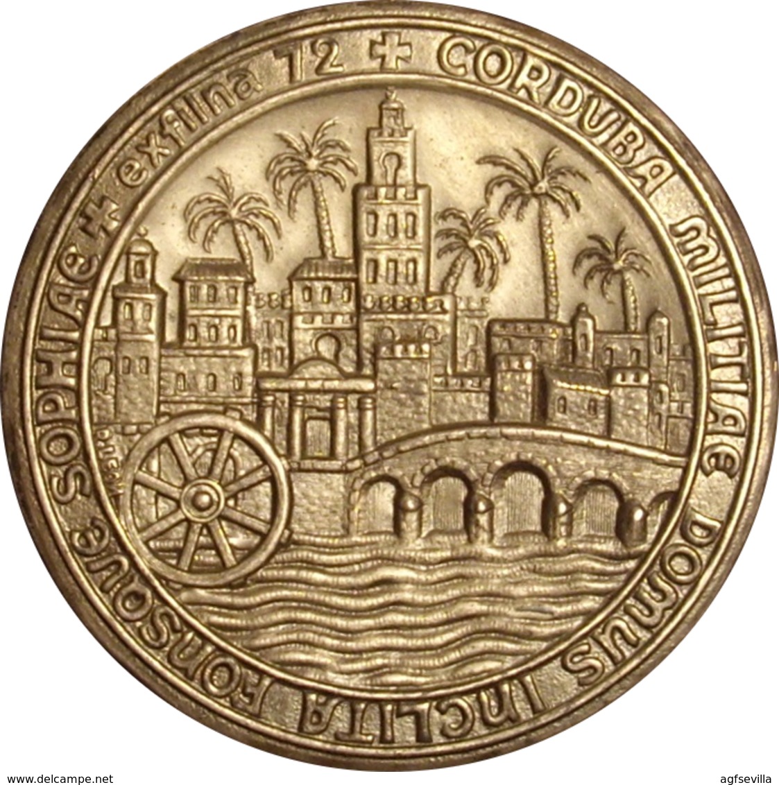 ESPAÑA. MEDALLA DE LA EXPOSICIÓN FILATÉLICA NACIONAL -EXFILNA-. CÓRDOBA 1.972. ESPAGNE. SPAIN MEDAL - Professionnels/De Société