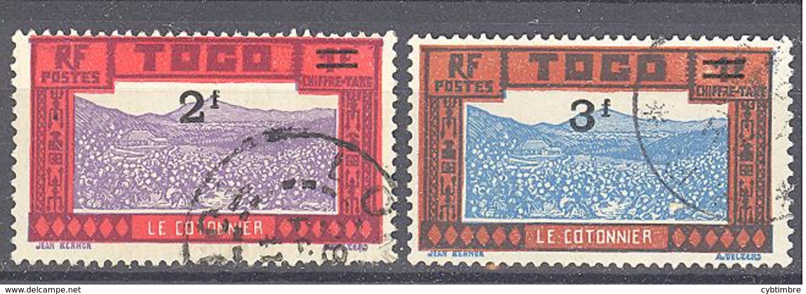 Togo: Yvert N° Taxe 20/21°;  La Serie Courante, Rarement Proposé - Used Stamps