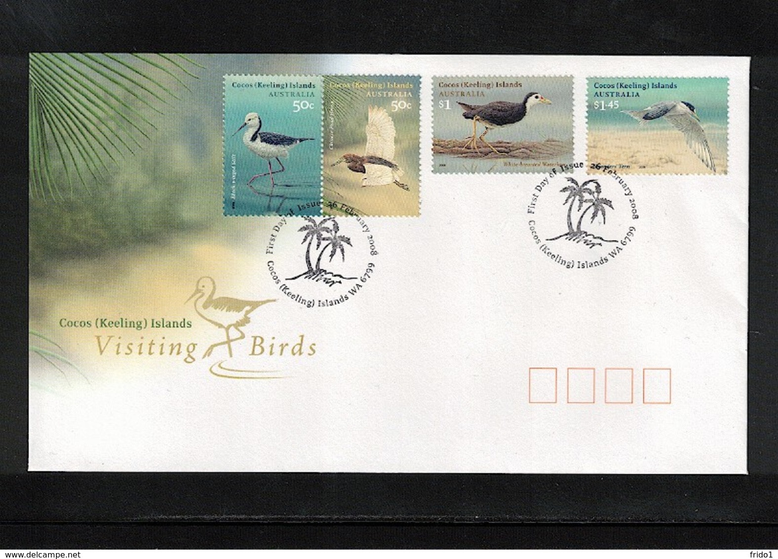 Cocos (Keeling) Islands 2008 Birds FDC - Albatrosse & Sturmvögel