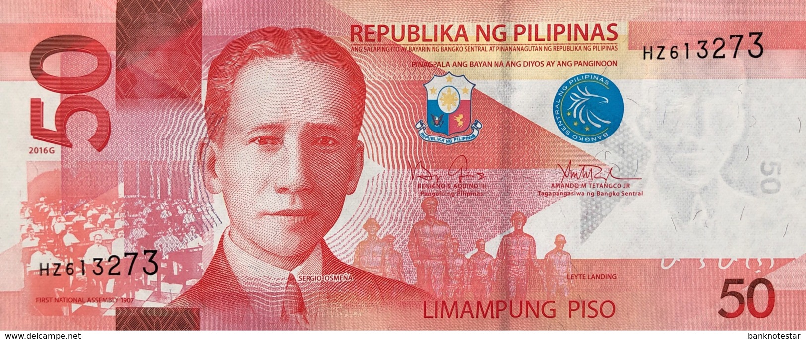 Philippines 50 Piso, P-207a (2016G) - UNC - Philippinen