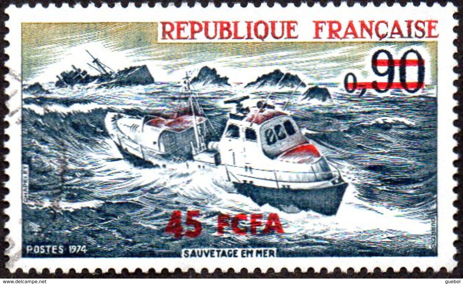 Réunion Obl. N° 424 - Sauvetage En Mer - Oblitérés