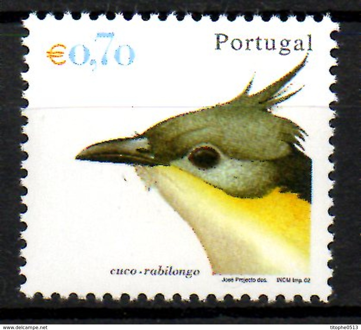 PORTUGAL. N°2554 De 2002. Coucou. - Cuckoos & Turacos